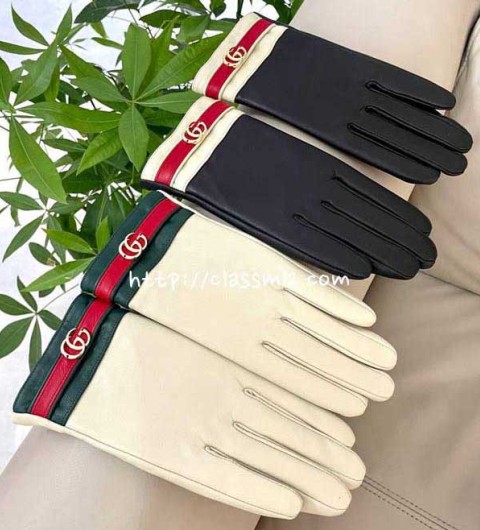 구찌 25 한정판 여성 양가죽 램스킨 장갑 D3572