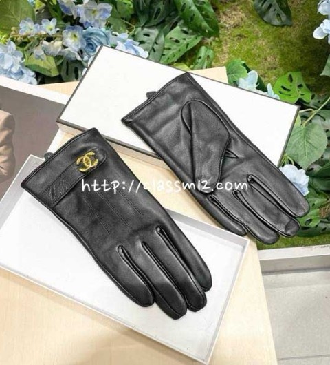 샤넬 25 한정판 여성 양가죽 램스킨 장갑 D3585