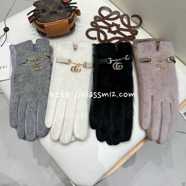 구찌 25 한정판 양털 니트 장갑 D3587