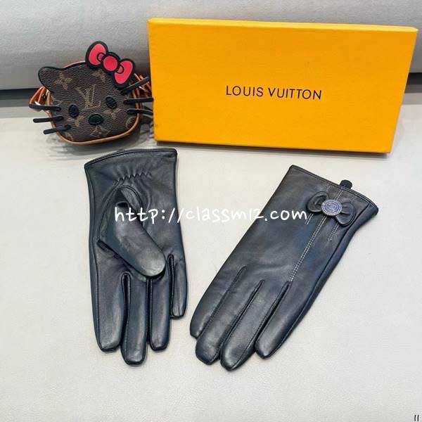 샤넬 25 한정판 여성 양가죽 램스킨 장갑 D3594