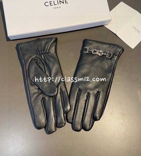 셀린느 25 한정판 여성 양가죽 램스킨 장갑 D3599