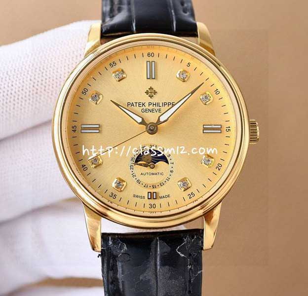 파텍필립 25 한정판 ETA2824-6 소가죽 카프스킨 오토매틱 시계 W190