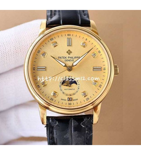 파텍필립 25 한정판 ETA2824-6 소가죽 카프스킨 오토매틱 시계 W190