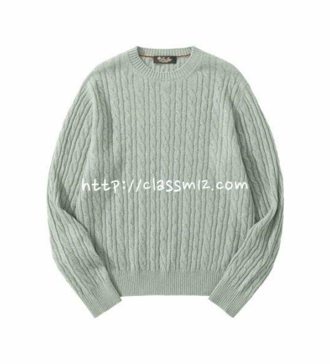 로로피아나 Loro Piana 25 한정판 Treccia 양털 긴팔 니트 A14044