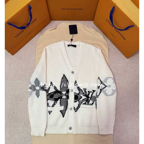 루이비통 25 한정판 양털 긴팔 가디건 A14080