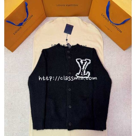 루이비통 25 한정판 양털 긴팔 가디건 A14085