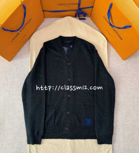 루이비통 25 한정판 Nigo 양털 긴팔 가디건 A14087