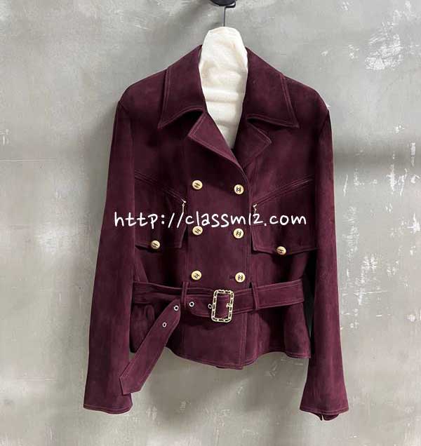 샤넬 25 한정판 양털 긴팔 자켓 A14101