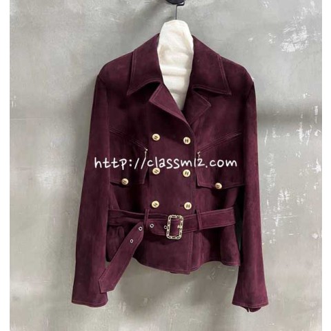 샤넬 25 한정판 양털 긴팔 자켓 A14101