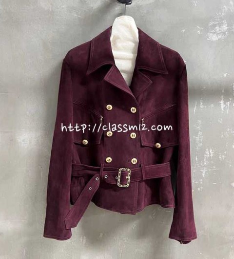 샤넬 25 한정판 양털 긴팔 자켓 A14101