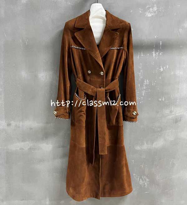 샤넬 25 한정판 양털 긴팔 코트 A14102