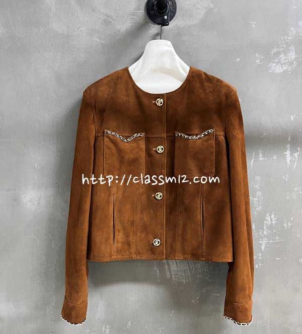 샤넬 25 한정판 양털 긴팔 자켓 A14104