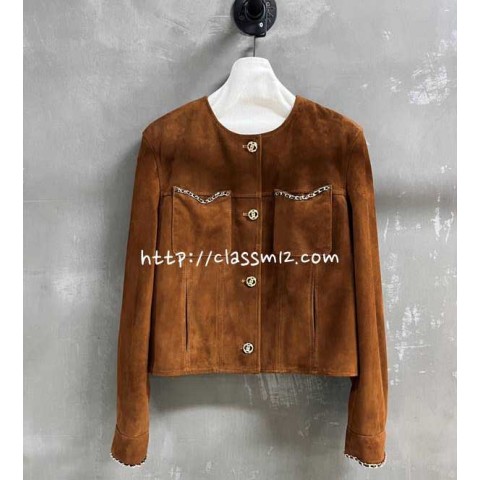 샤넬 25 한정판 양털 긴팔 자켓 A14104