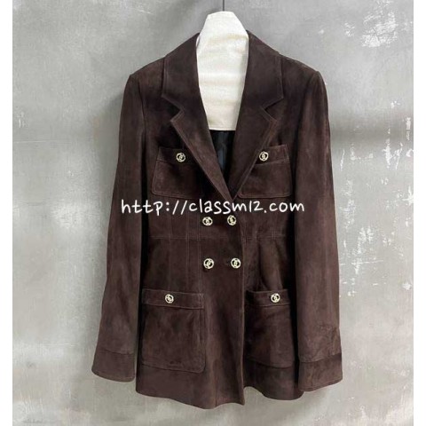 샤넬 25 한정판 양털 긴팔 자켓 A14105