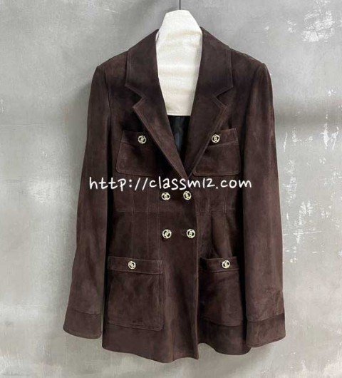 샤넬 25 한정판 양털 긴팔 자켓 A14105