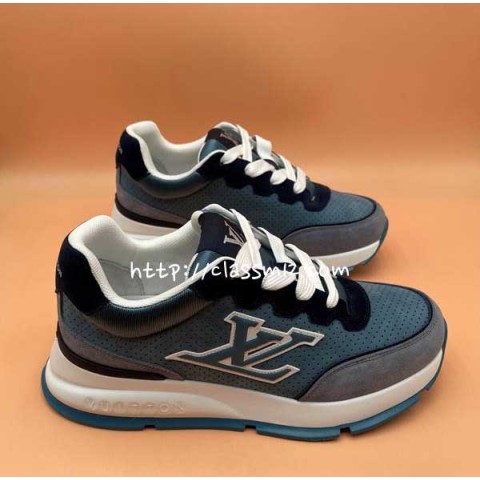 루이비통 25 한정판 남여공용 소가죽 카프스킨 운동화 B5519