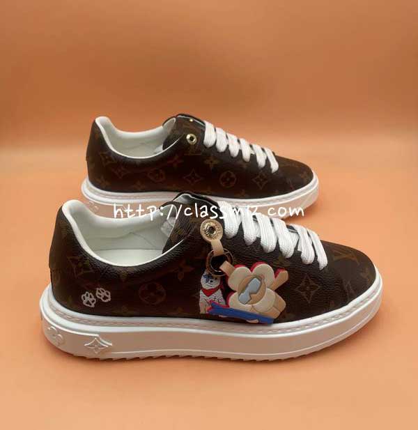 루이비통 25 한정판 남여공용 소가죽 카프스킨 운동화 B5522