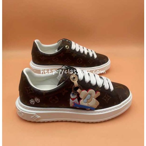 루이비통 25 한정판 남여공용 소가죽 카프스킨 운동화 B5522