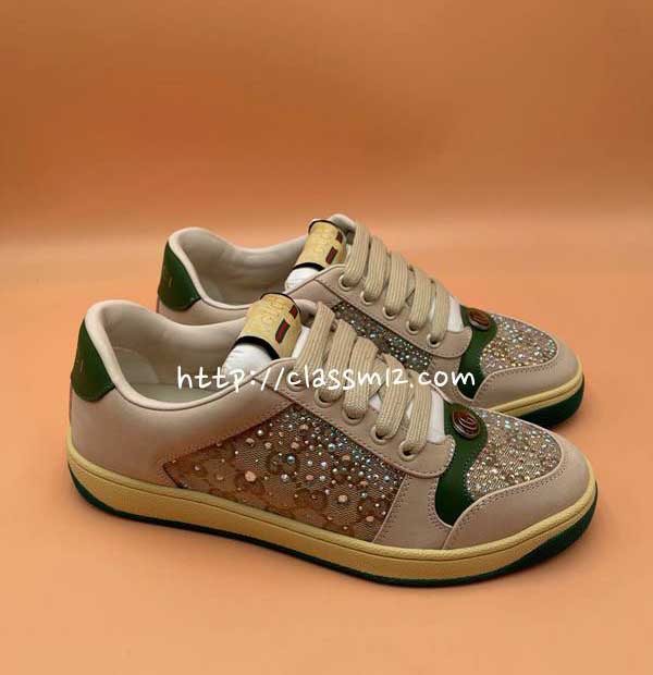 구찌 25 한정판 남여공용 소가죽 카프스킨 운동화 B5523