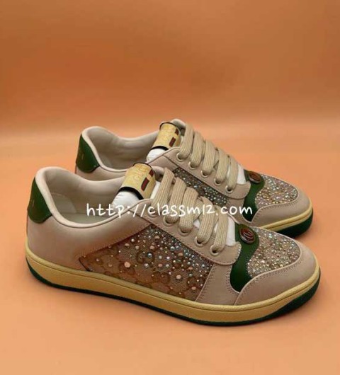 구찌 25 한정판 남여공용 소가죽 카프스킨 운동화 B5523