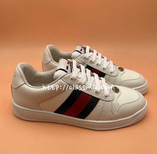 구찌 25 한정판 남여공용 소가죽 카프스킨 운동화 B5524