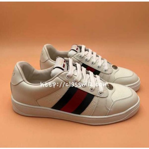 구찌 25 한정판 남여공용 소가죽 카프스킨 운동화 B5524