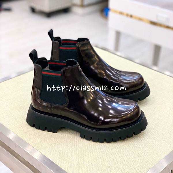 구찌 25 한정판 소가죽 카프스킨 부츠 B5530