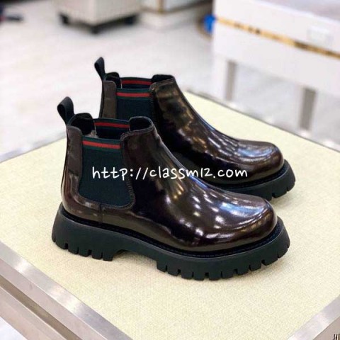 구찌 25 한정판 소가죽 카프스킨 부츠 B5530