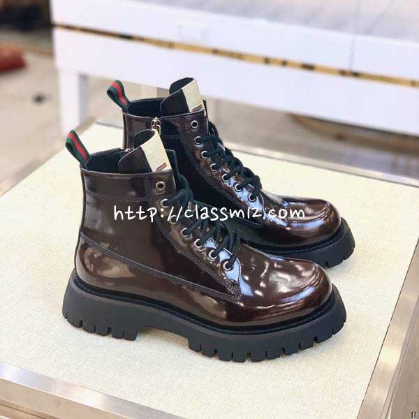 구찌 25 한정판 소가죽 카프스킨 부츠 B5531