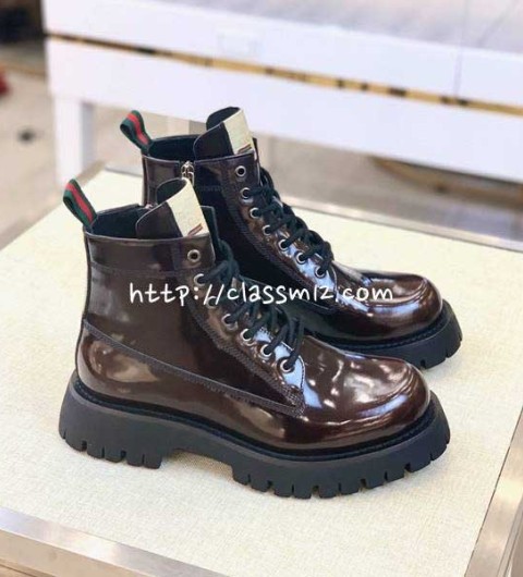 구찌 25 한정판 소가죽 카프스킨 부츠 B5531