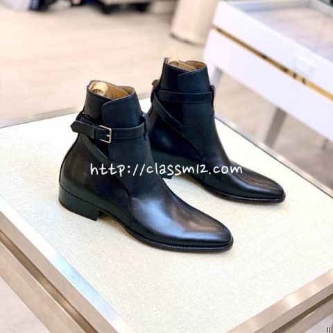 생로랑 25 한정판 소가죽 카프스킨 부츠 B5542