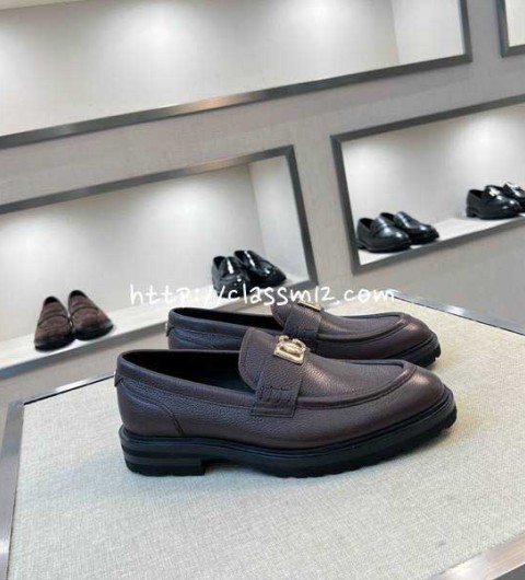 돌체앤가바나 25 한정판 소가죽 카프스킨 신발 B5550