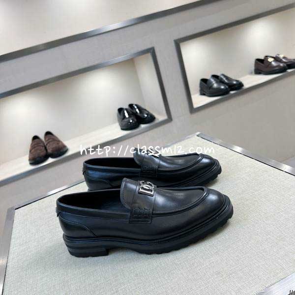 돌체앤가바나 25 한정판 소가죽 카프스킨 신발 B5551