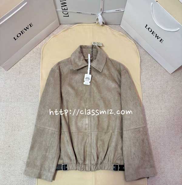 로에베 25 한정판 Louis Wain 양가죽 램스킨 긴팔 자켓 A14108