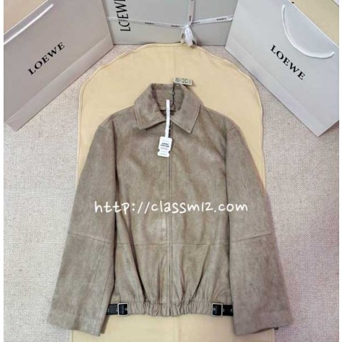 로에베 25 한정판 Louis Wain 양가죽 램스킨 긴팔 자켓 A14108