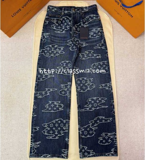 루이비통 25 한정판 Pharrell Williams Nigo 청바지 긴바지 A14109