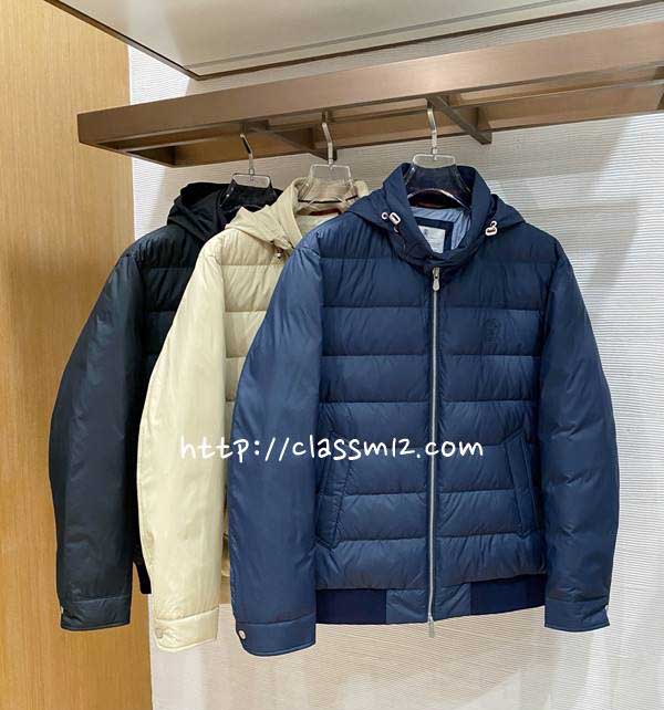 브루넬로쿠치넬리 25 한정판 6609043 남여공용 오리털 긴팔 후드 패딩 자켓 A14136