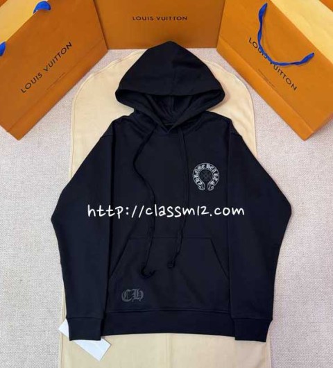 크롬하츠 25 한정판 긴팔 후드 티셔츠 A14145