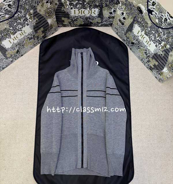 디올 25 한정판 양면 양털 긴팔 가디건 A14146