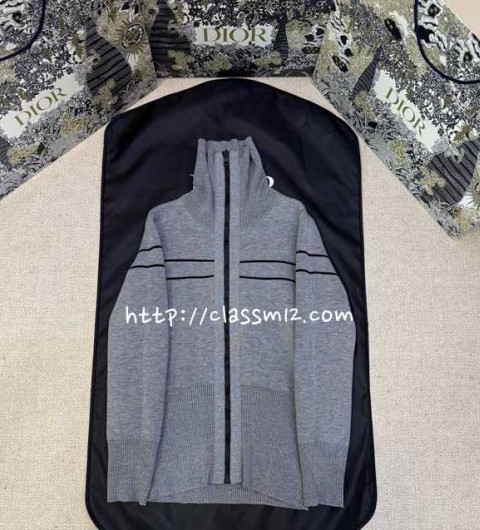 디올 25 한정판 양면 양털 긴팔 가디건 A14146