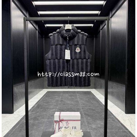 몽클레어 25 한정판 남여공용 Christopher Raxxy 거위털 민소매 패딩 조끼 자캣 A14229