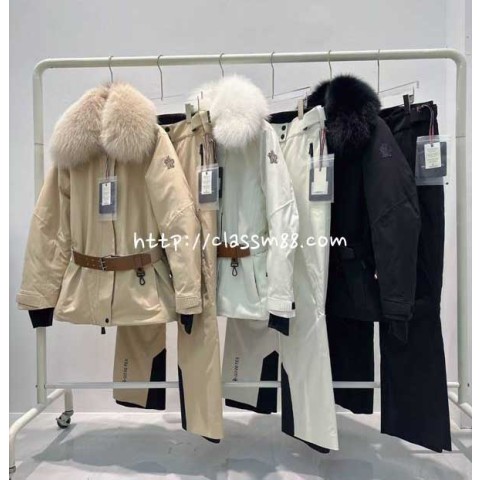 몽클레어 25 한정판 Vizelles 여성 긴팔 후드 패딩 자캣 기바지 세트 A14252