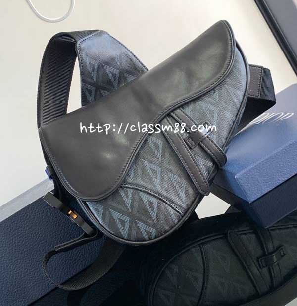 디올 25 한정판 Saddle Bag 소가죽 카프스킨 크로스백 가방 C5972