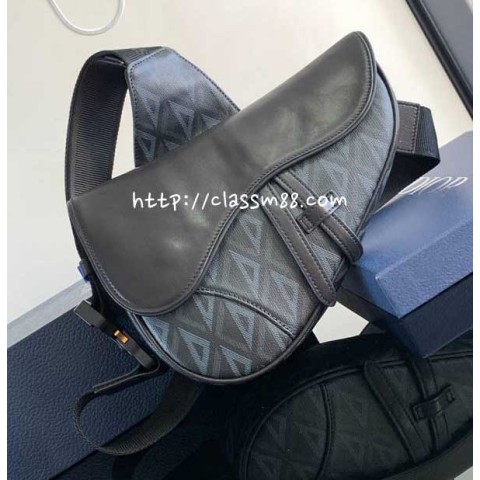 디올 25 한정판 Saddle Bag 소가죽 카프스킨 크로스백 가방 C5972