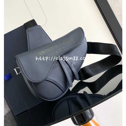 디올 25 한정판 Saddle Bag 소가죽 카프스킨 크로스백 가방 C5974