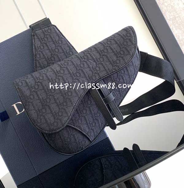디올 25 한정판 Saddle Bag 소가죽 카프스킨 크로스백 가방 C5975