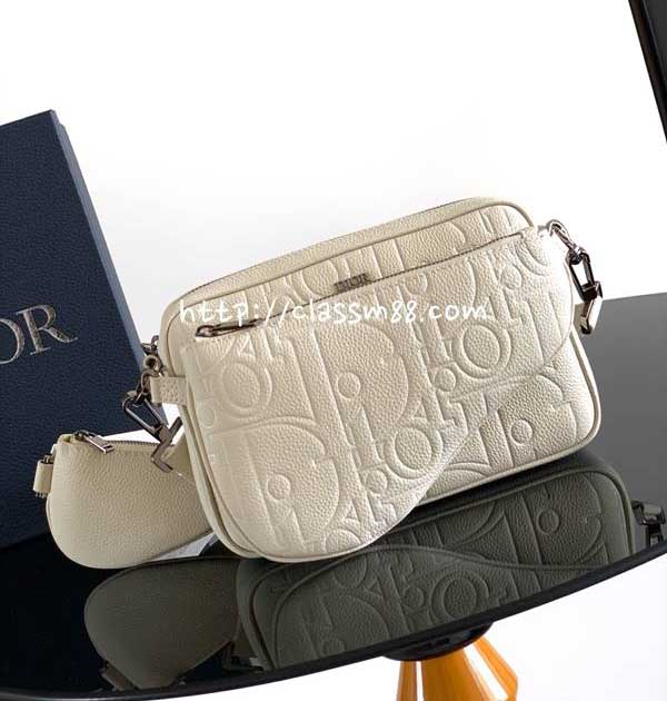 디올 25 한정판 Gravity Outline 소가죽 카프스킨 크로스백 가방 C5992