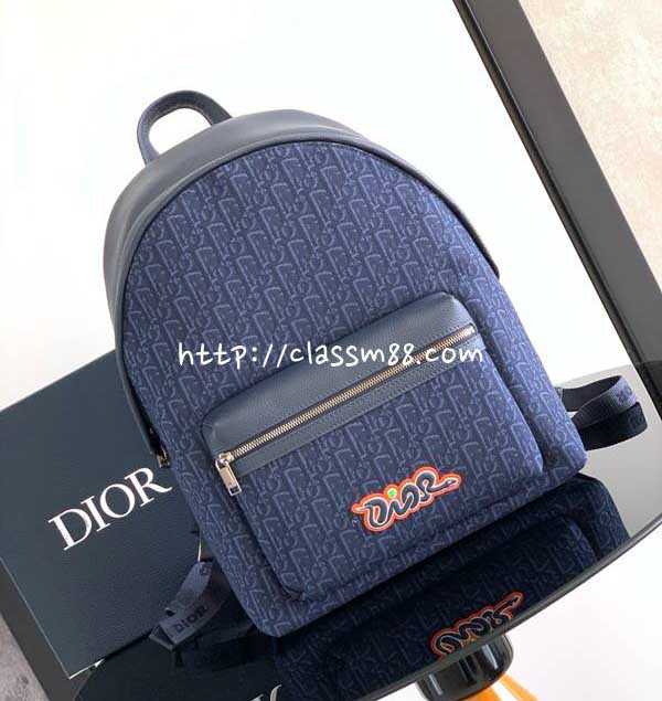 디올 25 한정판 1ESBA199OUP AND KAWS 소가죽 카프스킨 백팩 C6001