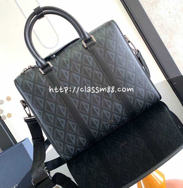 디올 25 한정판 Lingot 1ADBR088CDP 소가죽 카프스킨 서류 가방 C6028