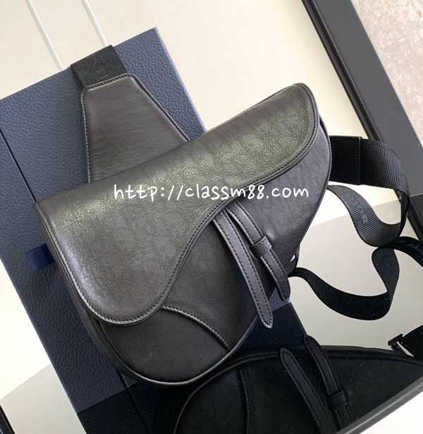디올 25 한정판 Saddle Bag 소가죽 카프스킨 크로스백 가방 C6037